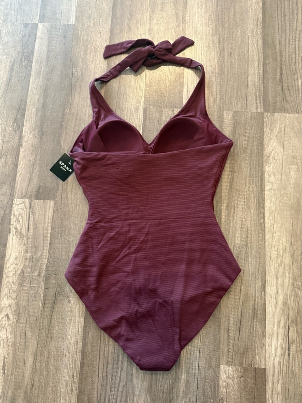 Spanx Women's One Piece Swimsuit In A Rich Mulberry - Picture 6 of 9